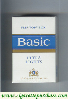 Basic Ultra Lights cigarettes hard box